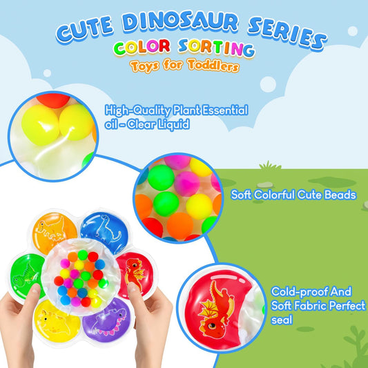 Easter Basket Stuffers Color Sorting Sensory Toy for Toddlers 3-5 Years - Montessori Fine Motor Skills Development for Travel & Autism Learning Activity, Airplane, Classroom