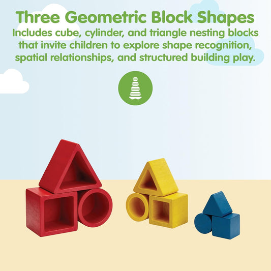 PlanToys® Sorting Boat Toy | Wooden Shape Sorter Toy for Toddlers 3+ | Montessori Educational Boat Puzzle with 6 Blocks | Develops Fine Motor Skills, Shape Matching & Problem-Solving