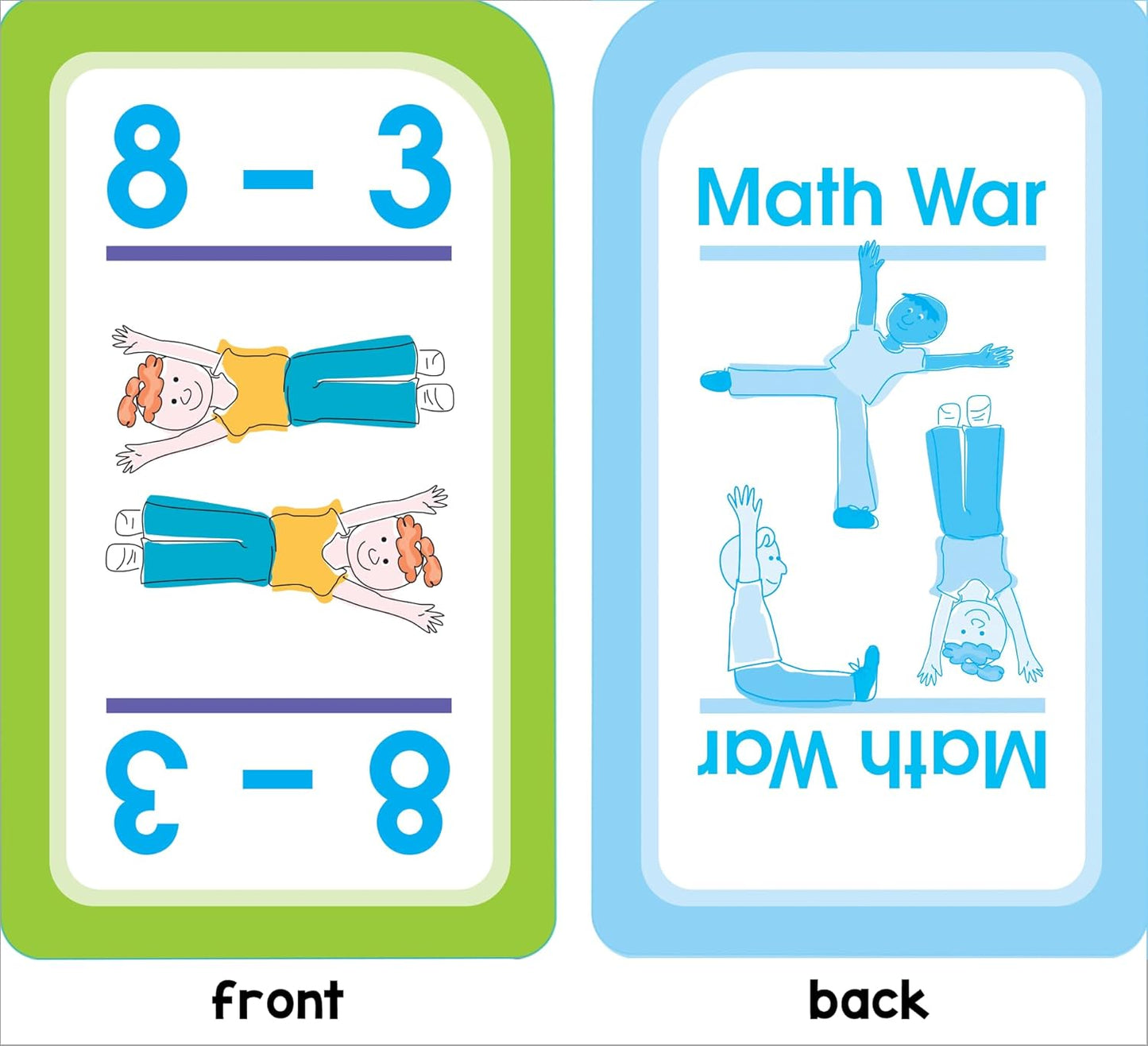 School Zone Math War Addition & Subtraction Game Cards: 56 Cards, Kindergarten, 1st Grade, 2nd Grade, Math Games, Numbers, Math Facts, Early Math, Ages 6+