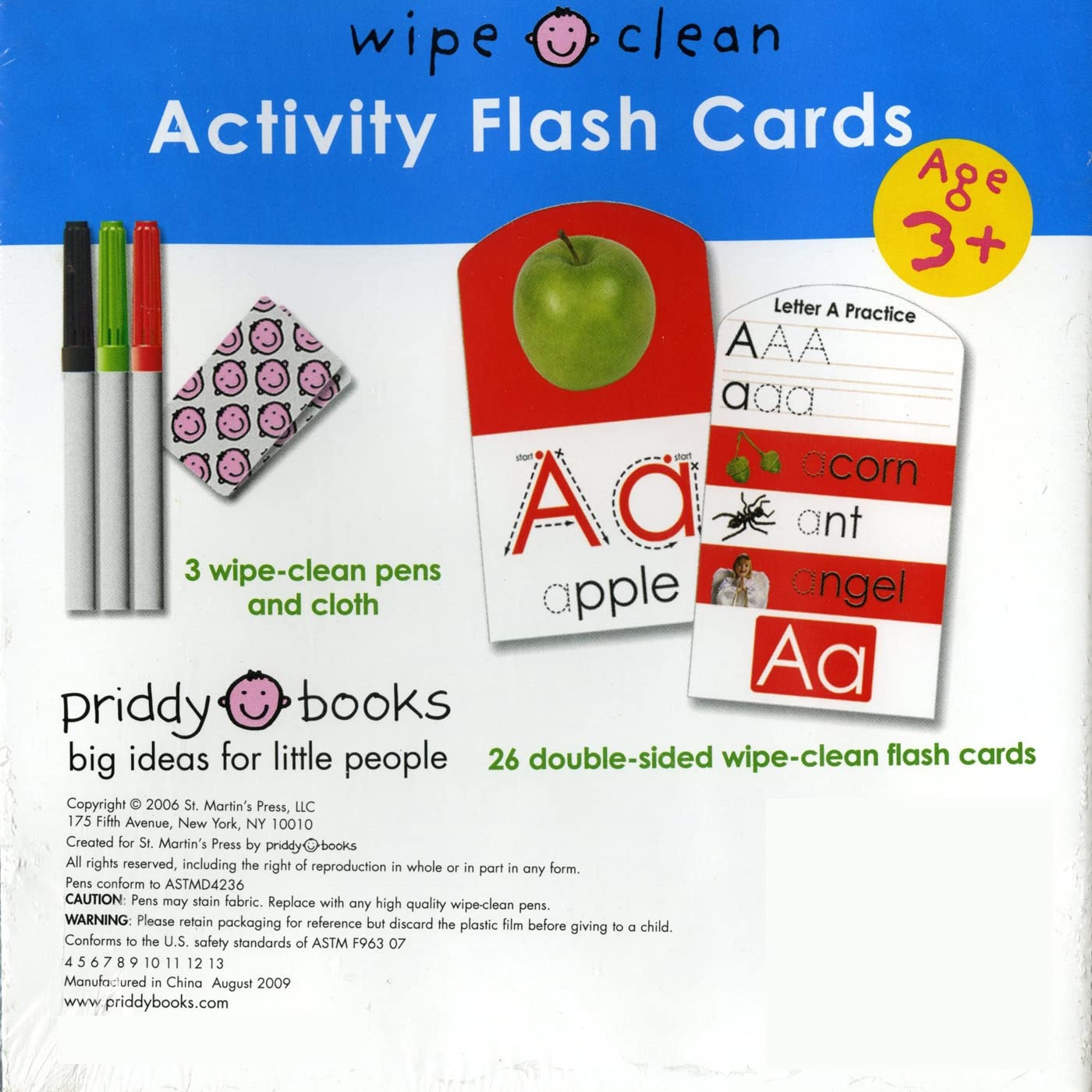 Wipe Clean Flash Cards ABC (Wipe Clean Activity Flash Cards)26 cards