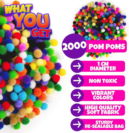 Blue Squid Arts & Crafts Box (Blue)- 2800+ pcs Deluxe Craft Supplies Box, 2 Drawers, 18 Compartments, Sturdy Handle - Art Crafting Kit Birthday Gifts for Kids, School Supply for Ages 4-12