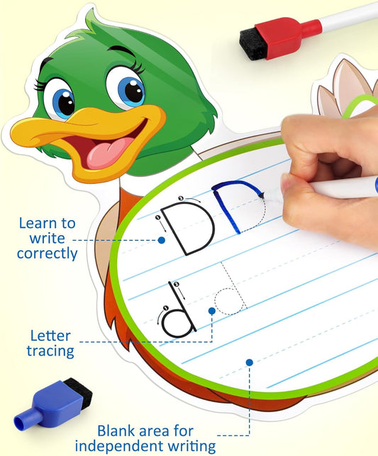 Coogam Educational Handwriting Practice Flashcards, Dry-Erase Alphabet Writing Activities, Letters Tracing Learning Autism Toy Gift for Pre-K Homeschool 1st Grade Kids Age 3-6