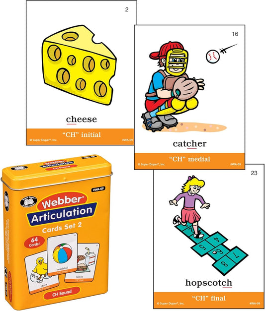 Super Duper Publications | Articulation CH Sound Fun Deck | Vocabulary and Language Development Flash Cards | Educational Learning Materials for Children