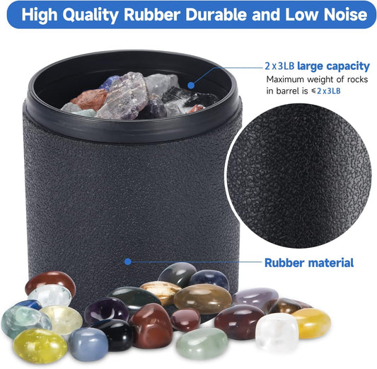 Leegol Electric Rock Tumbler Machine - Single Drum 3LB Rock Polisher (Single Barrel)