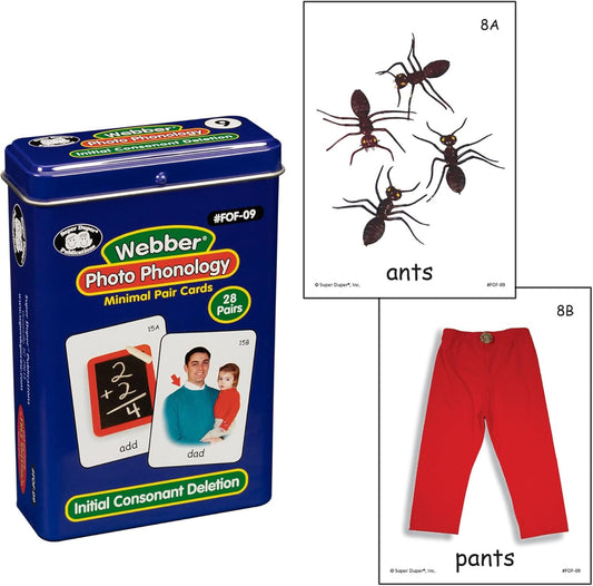 Super Duper Publications | Webber® Photo Phonology Initial Consonant Deletion Minimal Pair Card Deck | Educational Learning Resource for Children