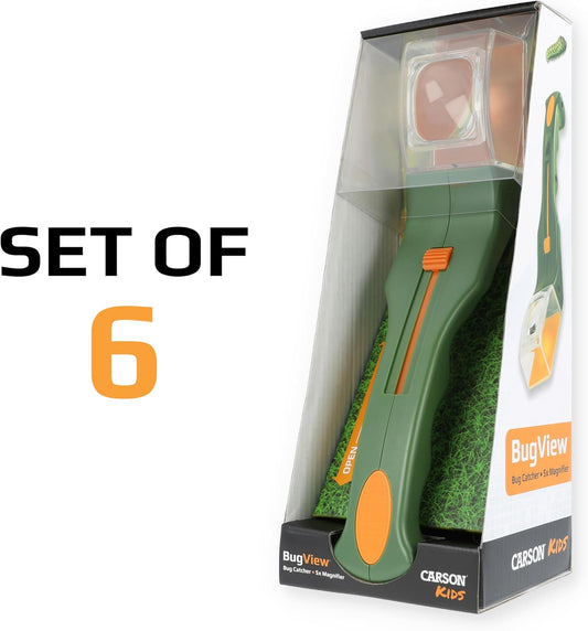 Carson BugView 5X Magnifying Glass Quick-Release Bug Catcher Indoor and Outdoor Tool for Kids or Adults (HU-10)