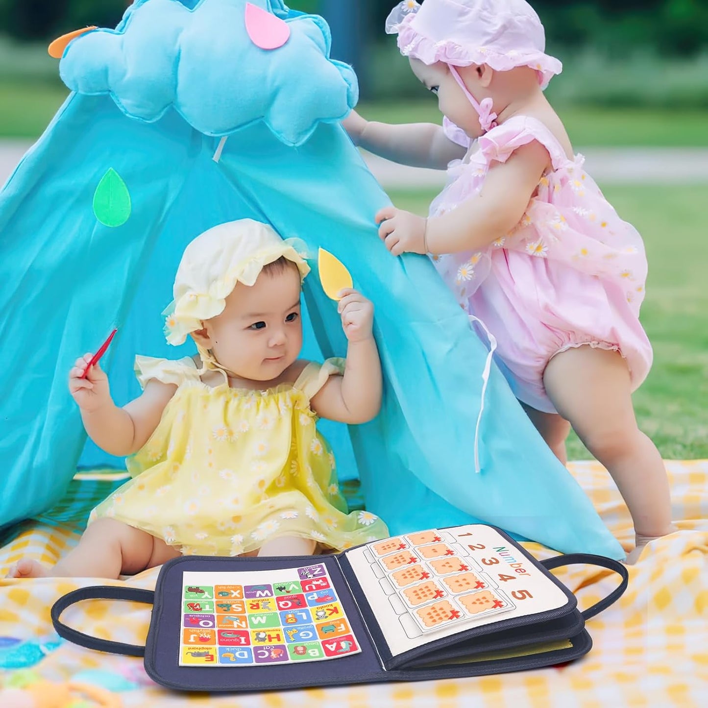 PhysioPhyx Withosent Busy Board Toddler, 4 Capas Juguetes Montessori, Tablero Sensorial Montessori Activity Board, Aprende a Vestir Educación Temprana para Niños de 3 4 Años