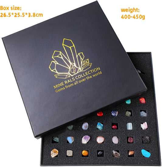 43 Pieces Rock Kit for Geology Enthusiasts | Rock Collection with Mineral Testing Tools, Crystal Geode Display & Volcanic Samples | Beginner to Advanced Specimen Study
