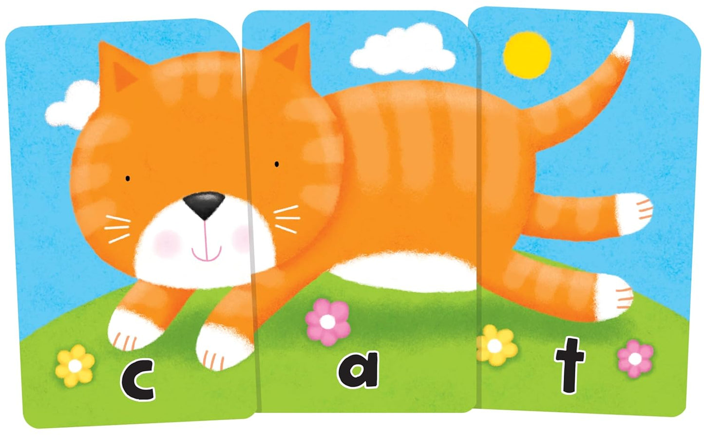 School Zone Three-Letter Words Puzzle Cards: 56 Flash Cards, Toddler, Preschool, Kindergarten, Letter Recognition, Spell Words, Spelling, Word-Picture Recognition, Ages 3+, Packaging May Vary