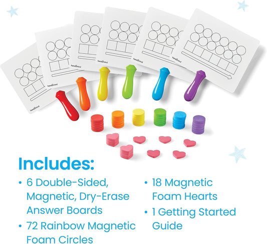 hand2mind Elkonin Box Magnetic Answer Board, Word Mapping Paddles, Elkonin Boxes Dry Erase Blending Board, Phonemic Awareness, Phonics Manipulatives, Science of Reading Classroom Materials (Set of 6)