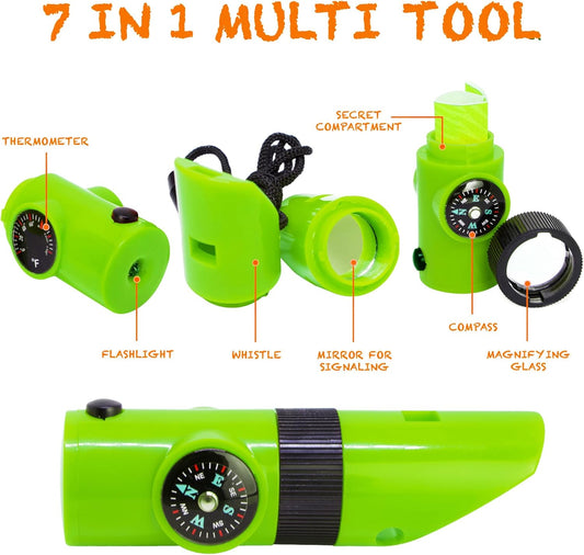 Kidz@Play Bug Hunting Kit, Vest, Hat, Binoculars, Lg. Net, Bug Container, Whistle, Flashlight, Magnifier, Thermostat, Compass, Tweezers