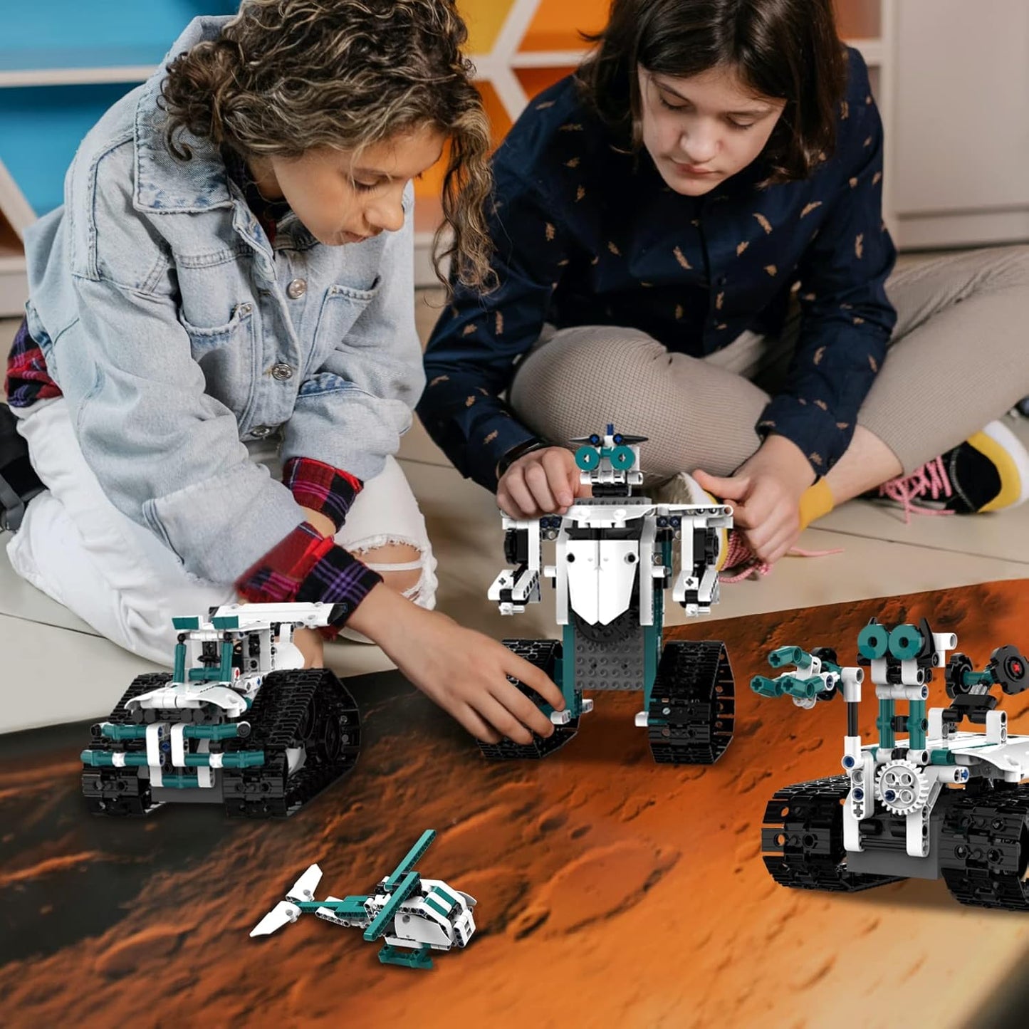 STEM Robot for Kids Ages 8-14, 5-in-1 Remote Control and APP Programmable Robot Toys - 720 Pcs DIY Building Science Educational Kit, Building Block Birthday Present for Teen Boys Girls