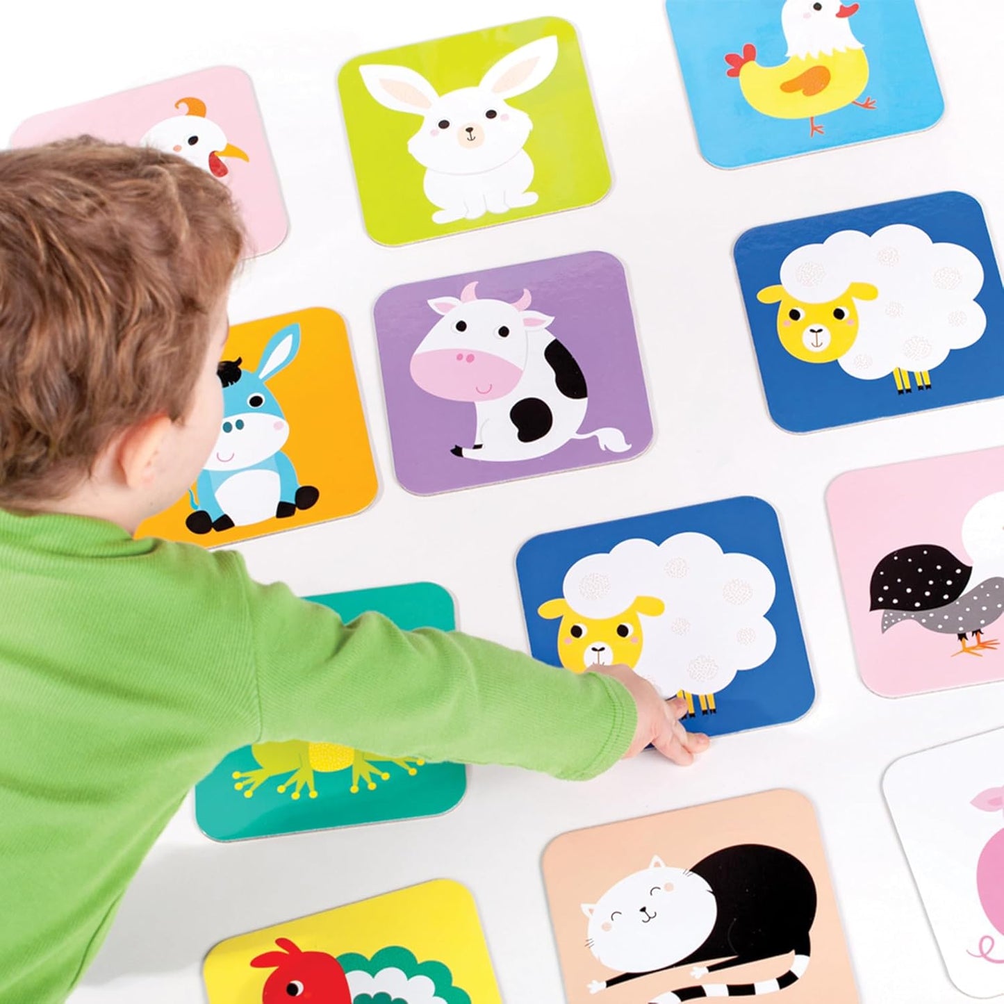 Banana Panda Suuuper Size Memory Game - Farm Animals - Classic Toddler Game Includes 24 Extra-Large Cards - Play Matching Games or Use as Flashcards, for Toddlers and Little Kids Ages 2-4 Years