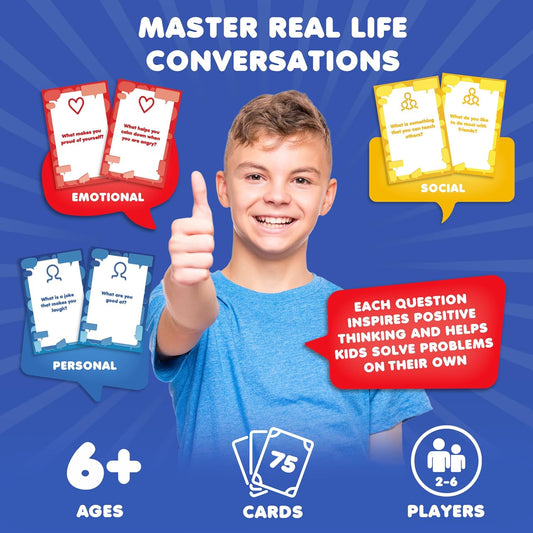 Chitchat Connect Conversation Game | Break the Ice Game for Therapy & Play | Counseling Office Must-Have | Ideal for Therapists & Parents | Build Communication & Social Skills for Teens & Kids