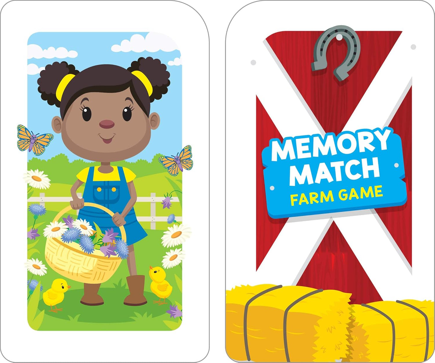 School Zone Get Ready Game Cards Go Fish & Memory Match Farm 2-Pack: 108 Flash Cards, Preschool, Kindergarten, Alphabet, Letters, Animals, Word-Picture Association, Matching, Memory, Ages 3+