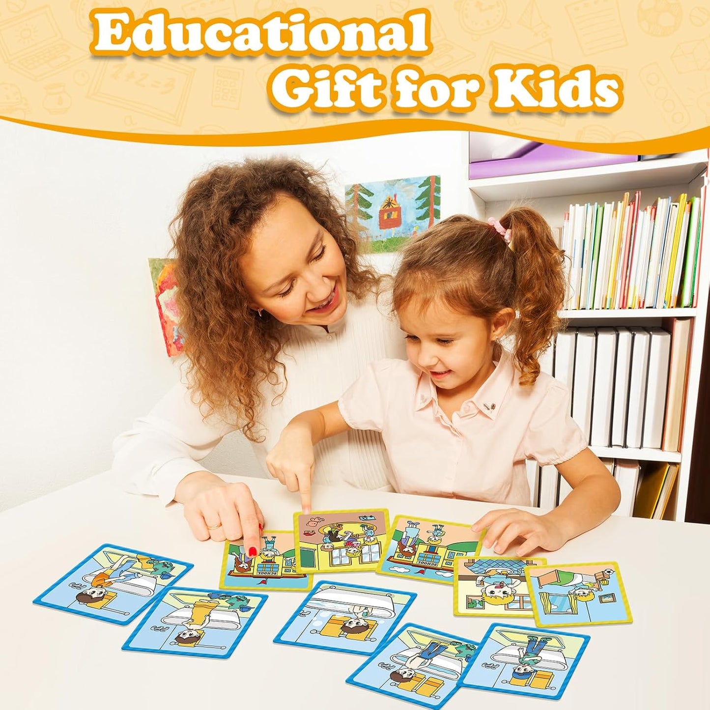 Kasfalci Sequencing Cards, Sequence Game for Kids, Speech Therapy Materials for Autism, Improve Storytelling,Social Skills, Sentence Building, Preschool Learning Activities for Classroom & Homeschool