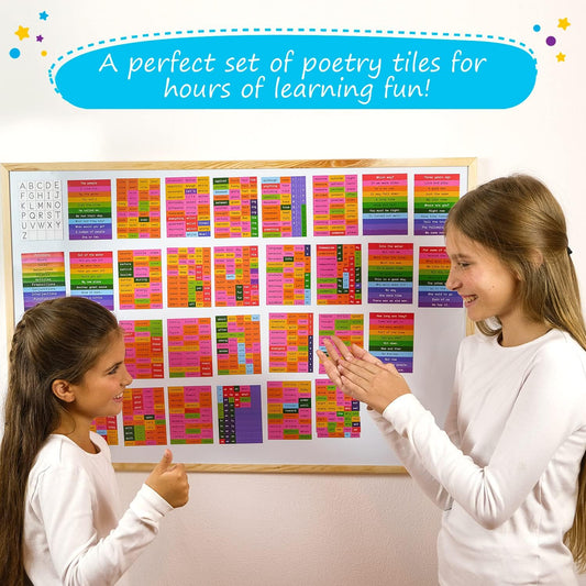 1047 PCS Poetry Magnets for Kids - Magnetic Sight Words, Refrigerator Fridge Magnets for Kids, Word Magnet for Fridge, Sentence Building, Sentence Magnet to Write Poems, Stories - Simply Magic