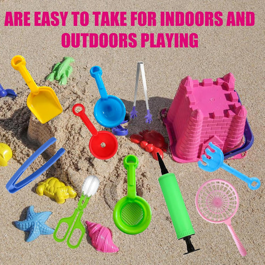 12 Pcs Sensory Bin Filler,Sensory Bin Tools, Fine Motor Skills Handy Scooper Set with 5 Scoops, Plastic Tweezers, Silicone Tongs, Beach Shovels, Air Pump, Scissors Clip