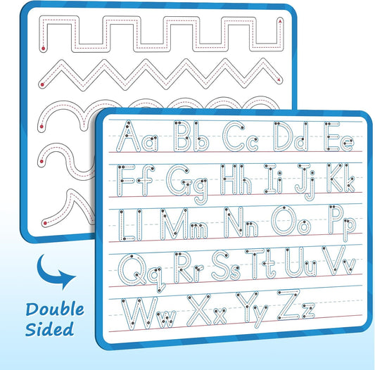 Dry Erase Number Line Whiteboard, 9" x 12" 1-100 Number Double-Sided Math Practicing Chart, Homeschool Supplies,Educational Tools for Kids Students Classroom