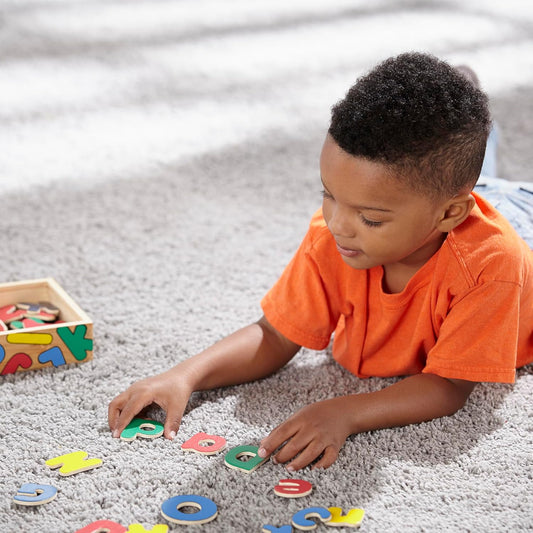 Melissa & Doug Deluxe Magnetic Letters and Numbers Set – 89 Wooden Alphabet Magnets & Numbers, Educational Learning Toys for Preschool Kids Ages 3+