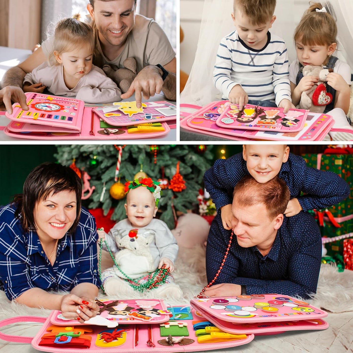 Busy Book for Toddlers 1-3, Montessori Toys Busy Board for 1 2 3 4 Year Old Boy Girl Birthday Gift Educational Learning Quiet Activity Book Airplane Car Travel Toys for Tollders Kids 1-3