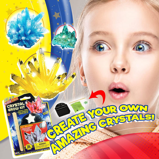 Kidz Science Crystal Grow Kit (12 Crystal Kits) by 2GoodShop. DIY STEM Learning Toys for Kids. Growing Gemstone & Crystals. Cool Educational Science Gifts for Boys & Girls. 5423-12