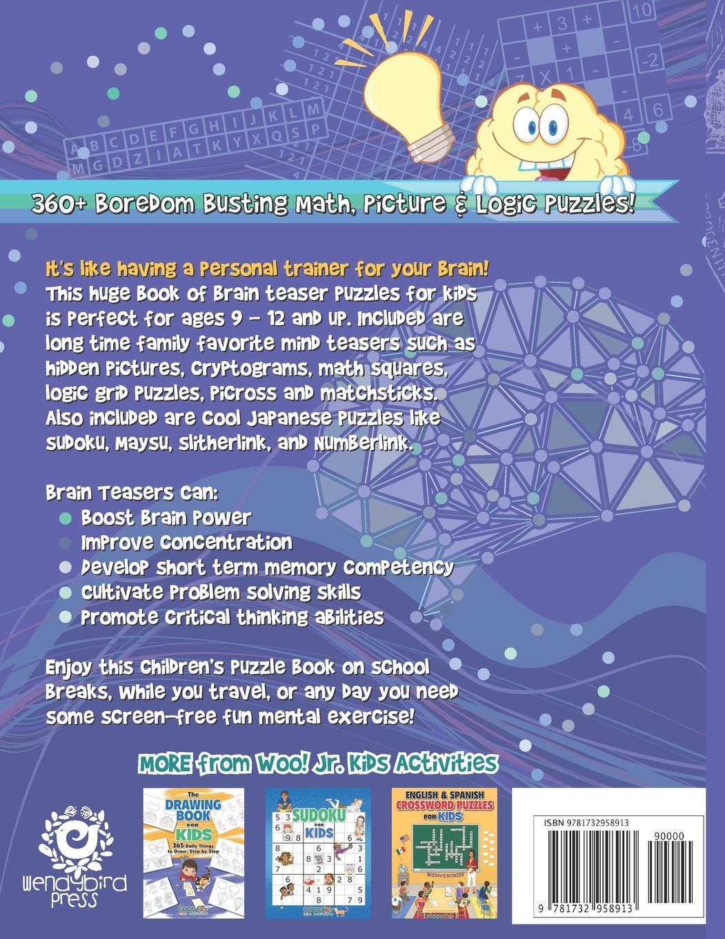 The Big Brain Teasers Book for Kids: Boredom Busting Math, Picture and Logic Puzzles (Woo! Jr. Kids Activities Books)