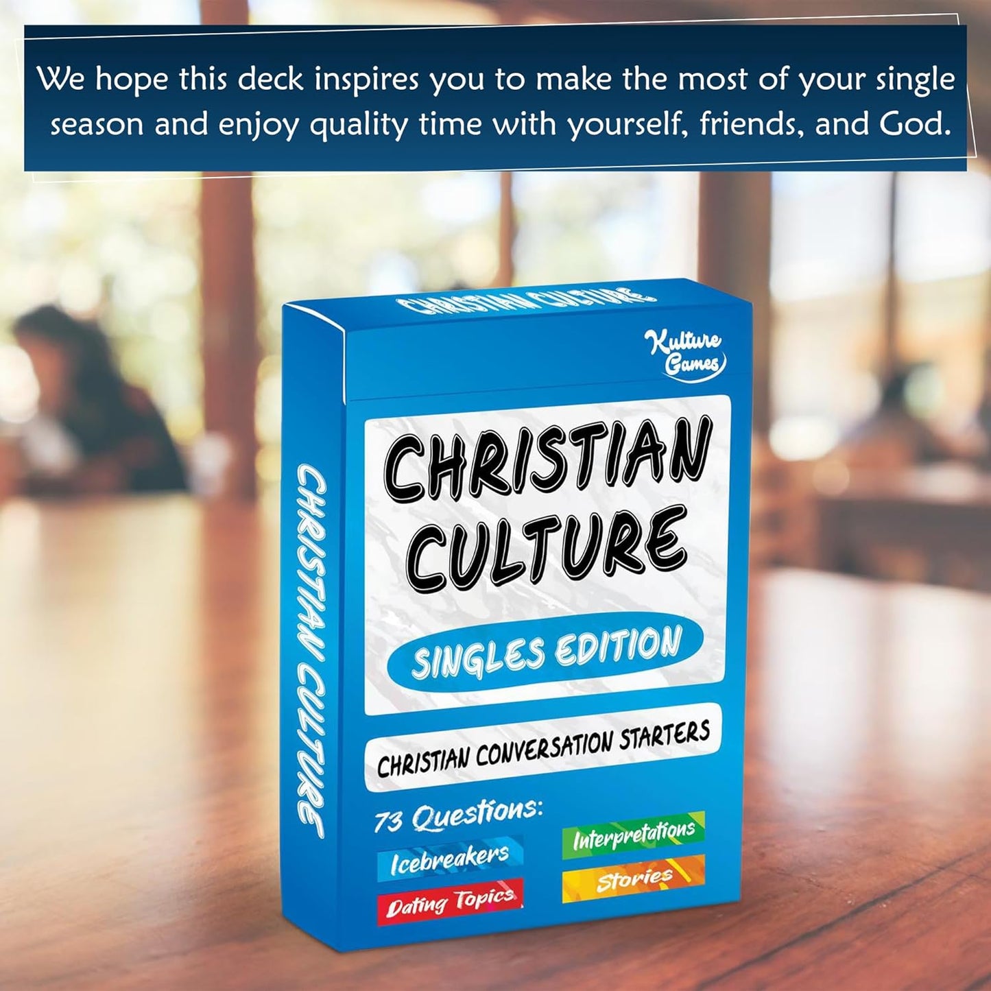 Kulture Games - Bible Conversation Cards for Kids - Christian Family Games - Faith Based Educational Card Games - Sunday School Christian - Gifts Learning - Ages 6+