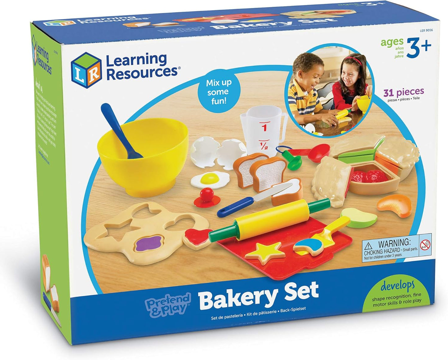 Learning Resources Pretend & Play Bakery Set - 31 Pieces, Ages 3+, Toddlers Bakery Toys, Preschool Food Kitchen for Kids, Gifts for Boys and Girls
