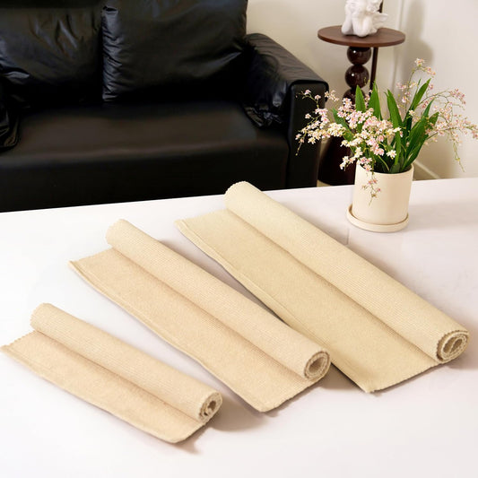 Montessori Work Rug for Kids - Non-Slip Thick Activity Mat for Preschool Practical Life Skills, Preschool Learning & Play for Toddlers- Multiple Sizes & Colors (Small Beige Work Mats(2pcs))