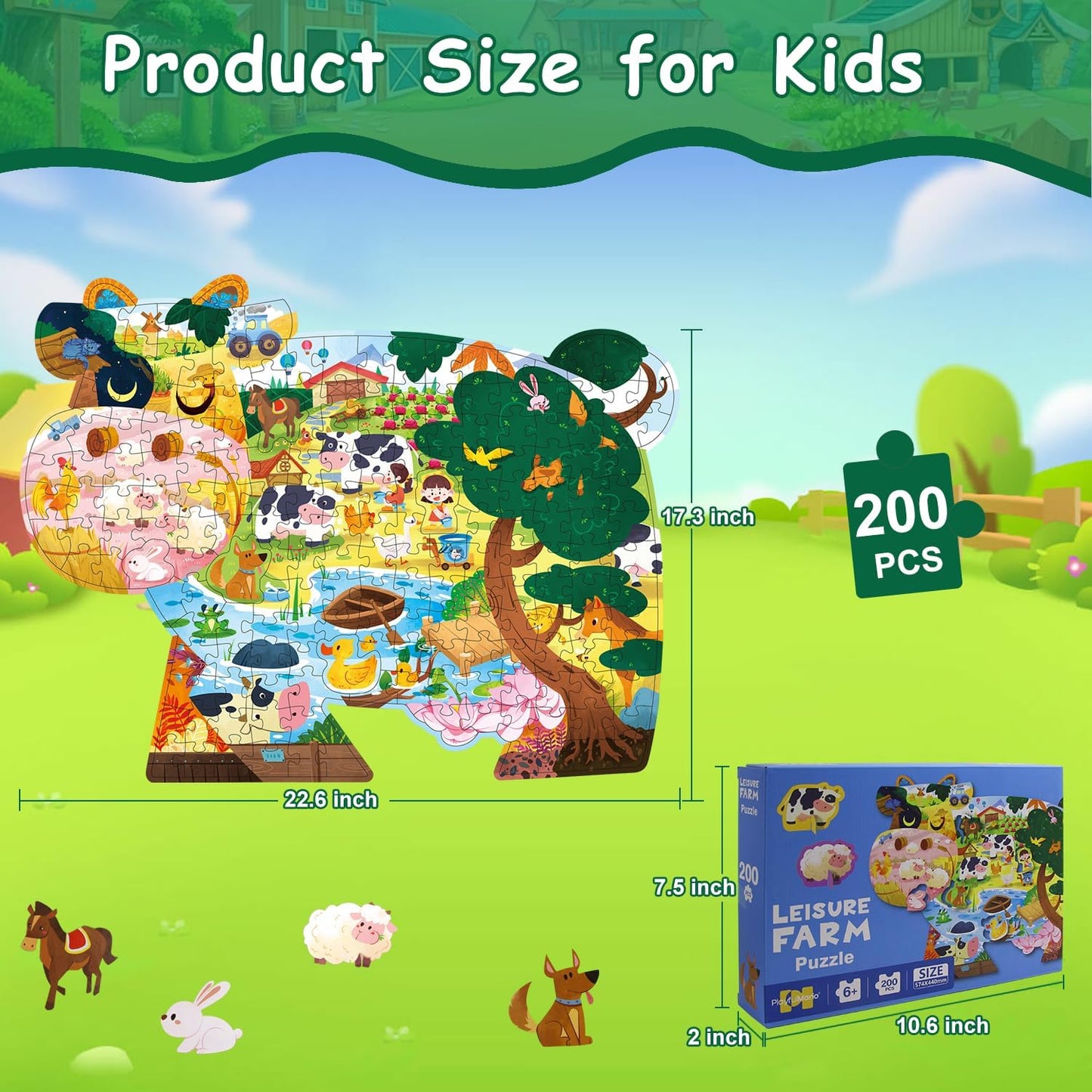 Dinosaur Puzzles for Kids Ages 6-8 Years Old 295 Piece Jigsaw Puzzles Unique Animal Shape Floor Puzzle Ages 8-10 Learning Educational Toys Birthday Gift for Boys Girls Ages 10-12