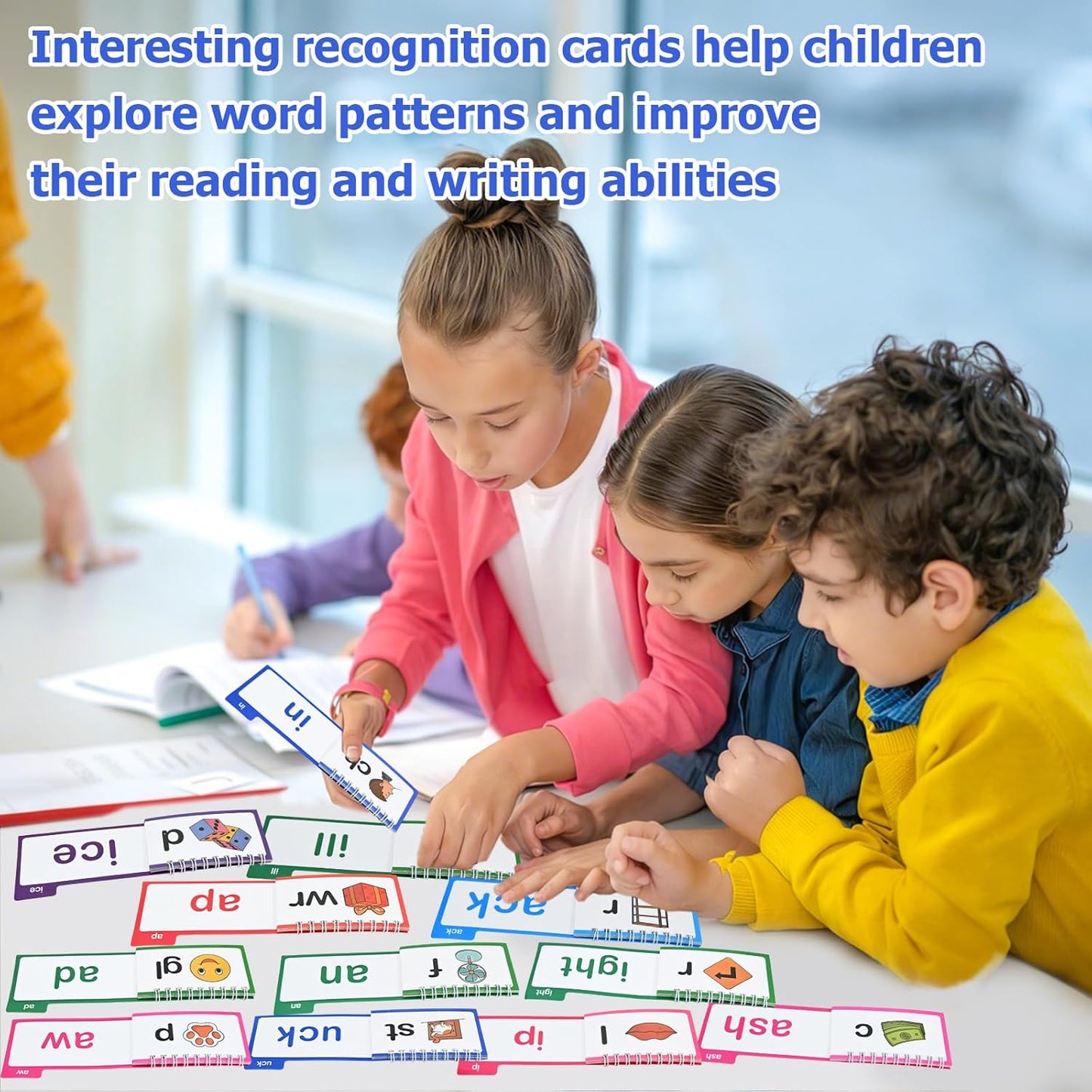 30 Read and Rhyme Flip Books for Kids, Word Family Phonics Flash Cards for Toddlers, Kindergarten & Homeschool Preschool Learning Activities, Sight Words Games for Ages 3+