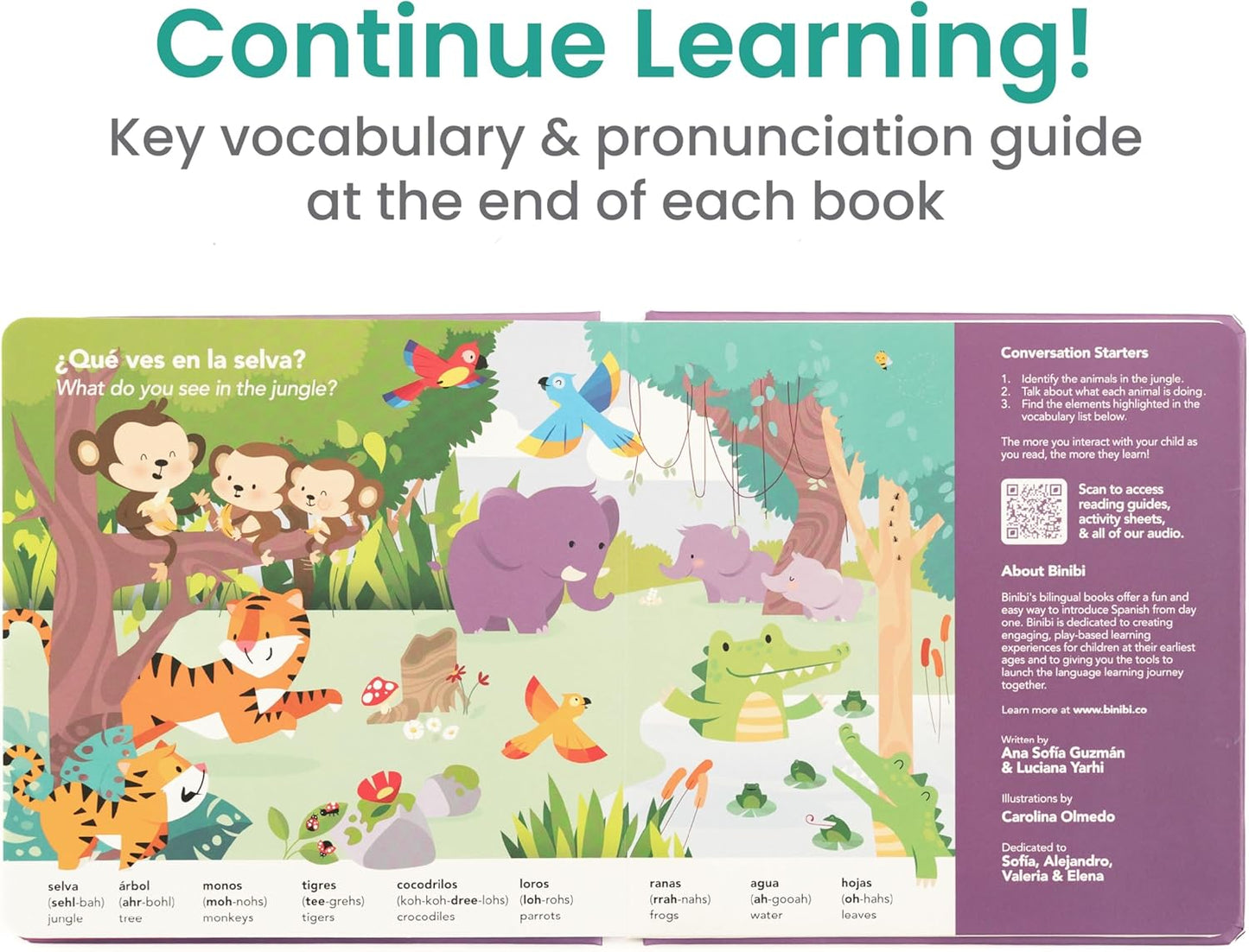 Binibi La Granja Bilingual Sound Book - Interactive Spanish Learning for Babies - Ages 1-5