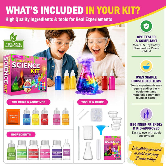 Jim&Gloria Science Kits for Kids Age 5-7 8-12 Year Old Birthday Gifts for Girls Boys, Learning & Educational Toys, Stem Toys, Chemistry Set, Science Experiments for Kids Volcano Projects
