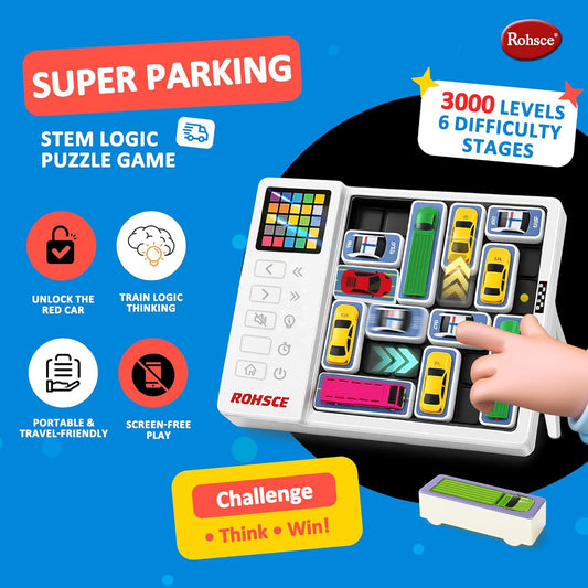 1500 Levels Intelligent Car Maze Game Huarong Road Escape Puzzle Desktop Brick Game Machine Logic Parking Blocks Kids Toy Gift