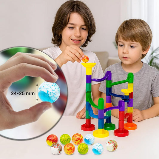 ARSUK Large Glass Shooter Marbles for Decoration 25mm/1 inch 10pcs Assorted Colour Marble Game, Marble Run Accessories Learning and Recreational, Sports & Outdoor Play (10pcs Glowinthe Dark Marbles)