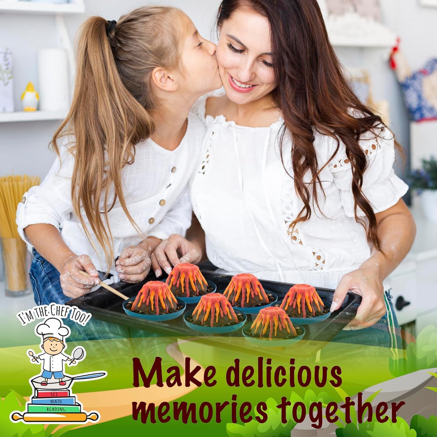 I'm The Chef Too! Baking Kit, Erupting Volcano Adventure Cooking Kit, Enjoy, Educational STEM Recipes and Learning to Bake (Cake Maker)