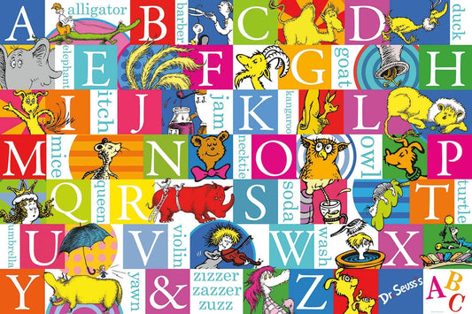 Buffalo Games Dr. Seuss Alphabet 50 PC Floor Puzzle - Family Fun Extra Large Jigsaw - Finished Size is 3' x 2'