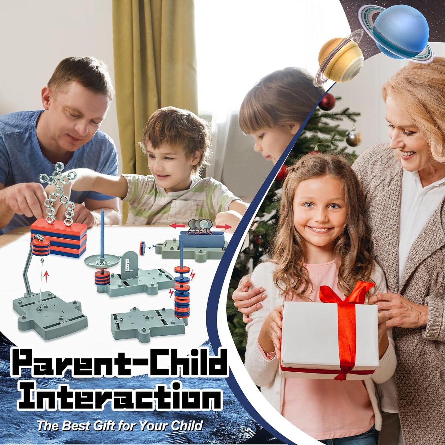 Magnetic Science Kit,Anti Gravity Magnetic Levitation Kit,12 in 1 Magnetic Science Magnetic Toys for Kids Ages 8-12 Magnets for Science Magnetic Physics Toys Educational Gift for Kids