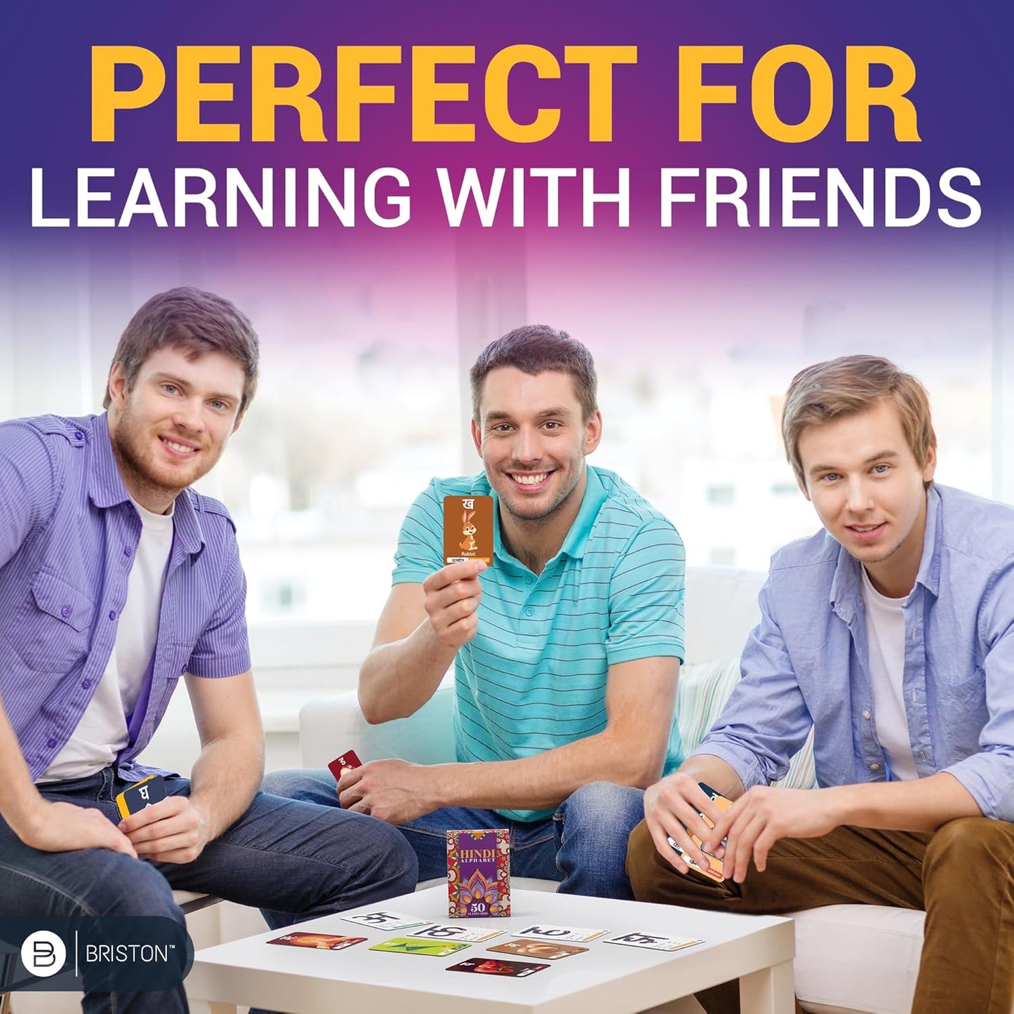 Briston Hindi Alphabet Flash Cards with Audio – Learn Hindi Letters and Pronunciation for Kids and Adults – Educational Language Learning Flashcards for Beginners, Classroom, Homeschool