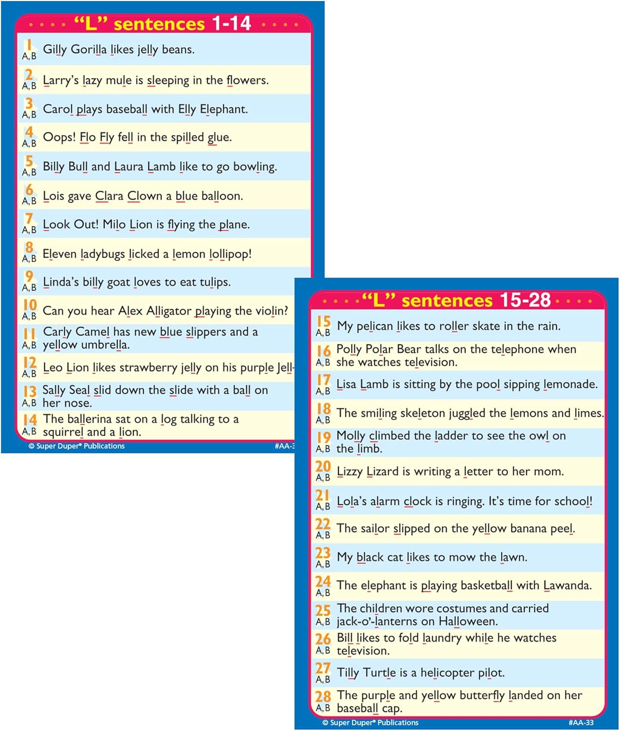 Super Duper Publications | Say and Do® Action Articulation L Sounds Fun Deck | Vocabulary and Language Development Flash Cards | Educational Learning Materials for Children