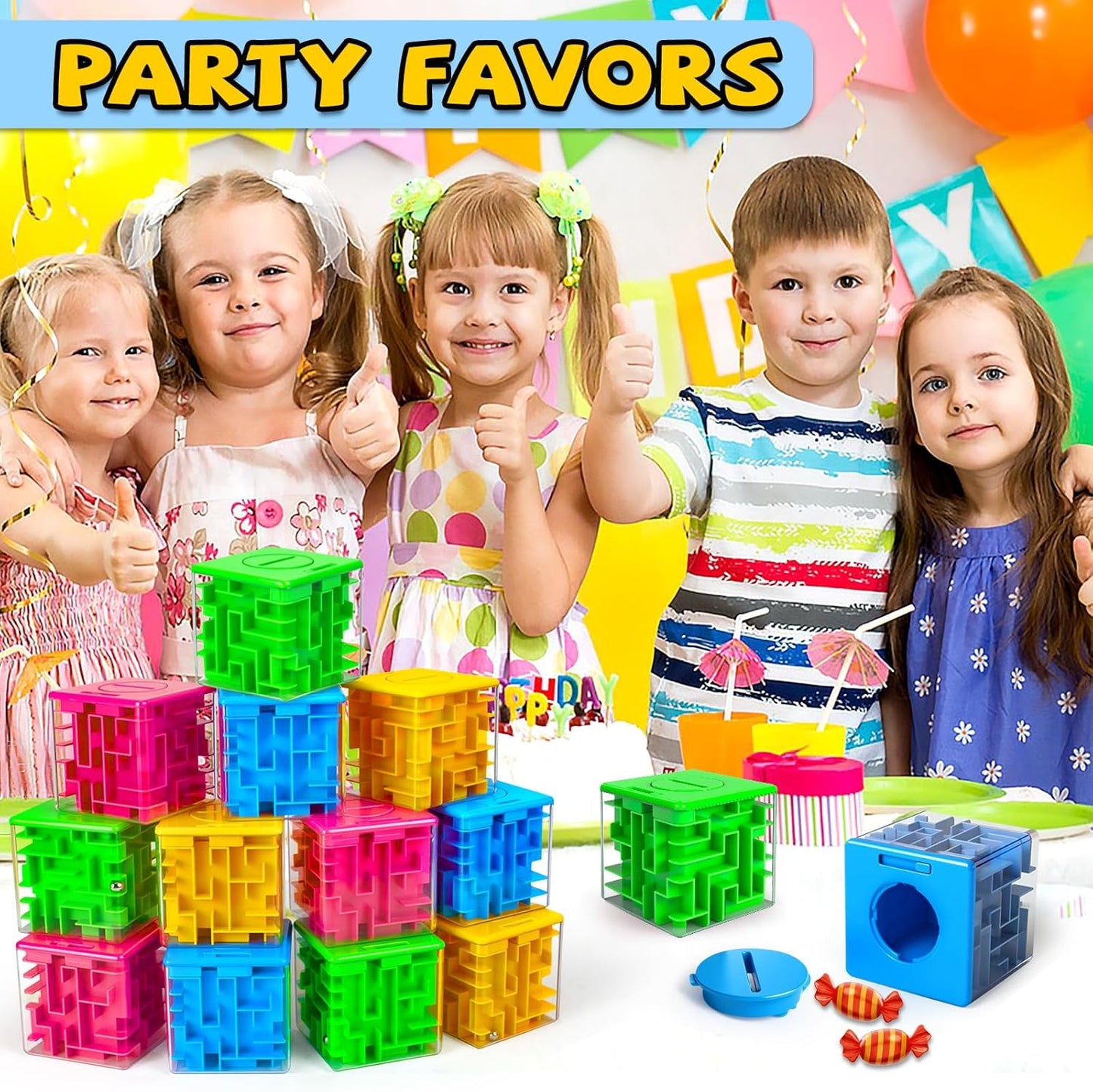 2 Pack Money Puzzle Gift Box, 3D Maze Puzzle Boxs Games Toy Gravity Memory Cube Ball Puzzle Educational Toys Gifts for Kids Boys Girls Students Teens Adults,Green and Blue