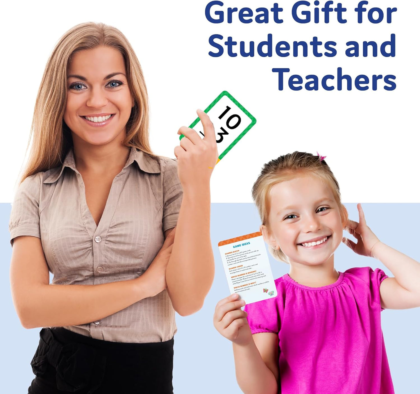 Head Start Flash Cards Set for Early Learning Activities, 140 Flashcards, Math Practice – Numbers, Addition, Multiplication, and Alphabet Cards, Ages 3+