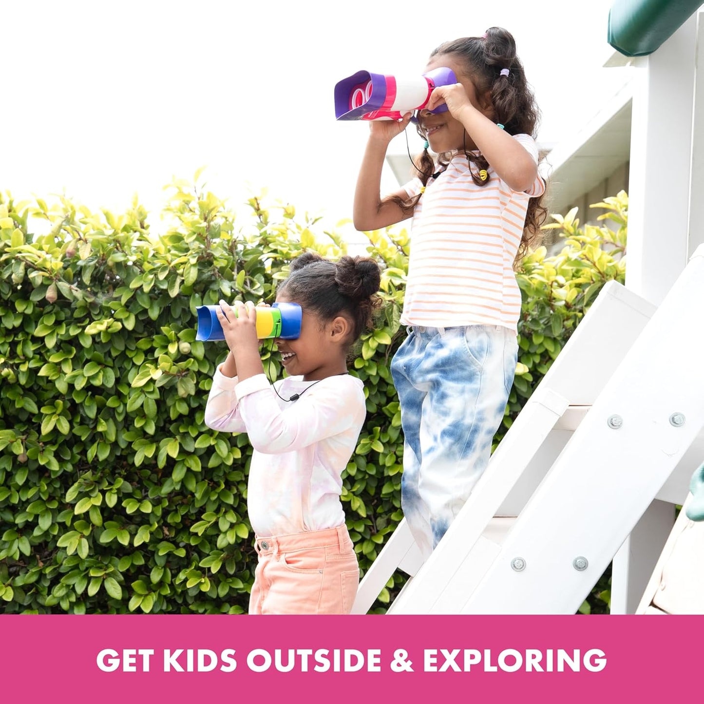 Educational Insights GeoSafari Kidnoculars - Toy Binoculars for Kids, Outdoor Toys for Kids Ages 4-8, Toddler Camping and Nature Toys, Lightweight Binoculars with Neck Strap, Bird Watching Gear