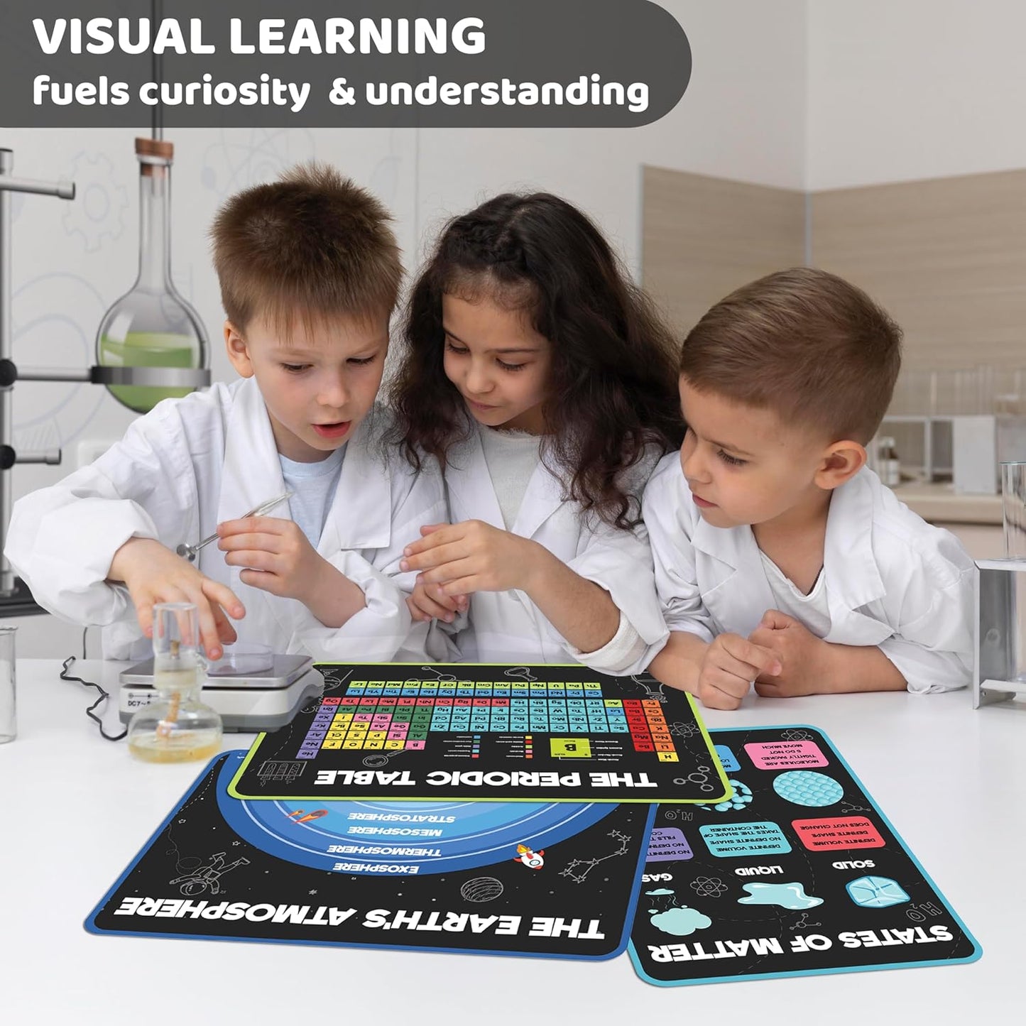 jackinthebox 12 Science Posters for Classroom - 12 x 17 inches Laminated, Middle School Science Posters, Posters for High School, Science Classroom Decor, Science Bulletin Board Sets for Kids.