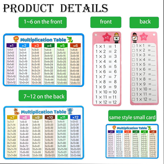 0-12 Multiplication Flash Cards, Multiplication Times Table Chart Flash Cards, Multiplicationtimes Table Chart,Fun Educational Math for 1st 2nd 3rd Grades