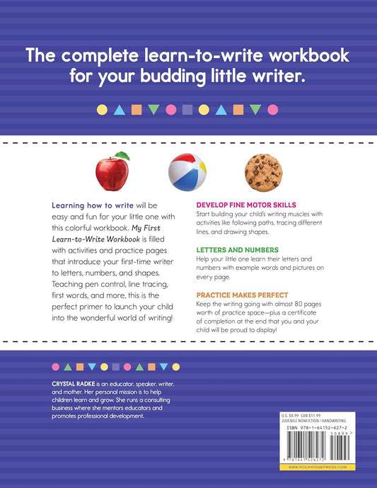 My First Learn-to-Write Workbook: Practice for Kids with Pen Control, Line Tracing, Letters, and More! (My First Preschool Skills Workbooks)