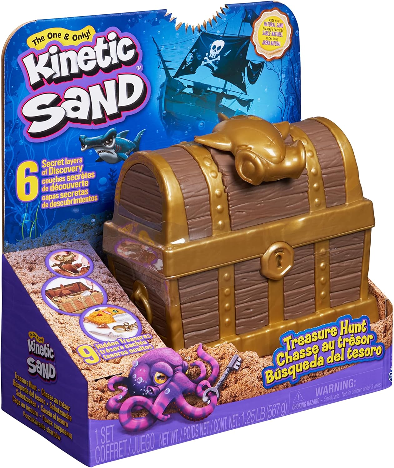 Kinetic Sand Spin Master Treasure Hunt Natural