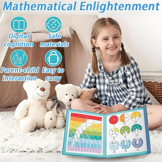 Magnetic Fraction Demonstration Book,Magnetic Fraction Book for Kids,Magnetic Fraction Tiles,Educational Puzzle Math Fraction Manipulatives for Child,Magnetic Fraction Disc Set