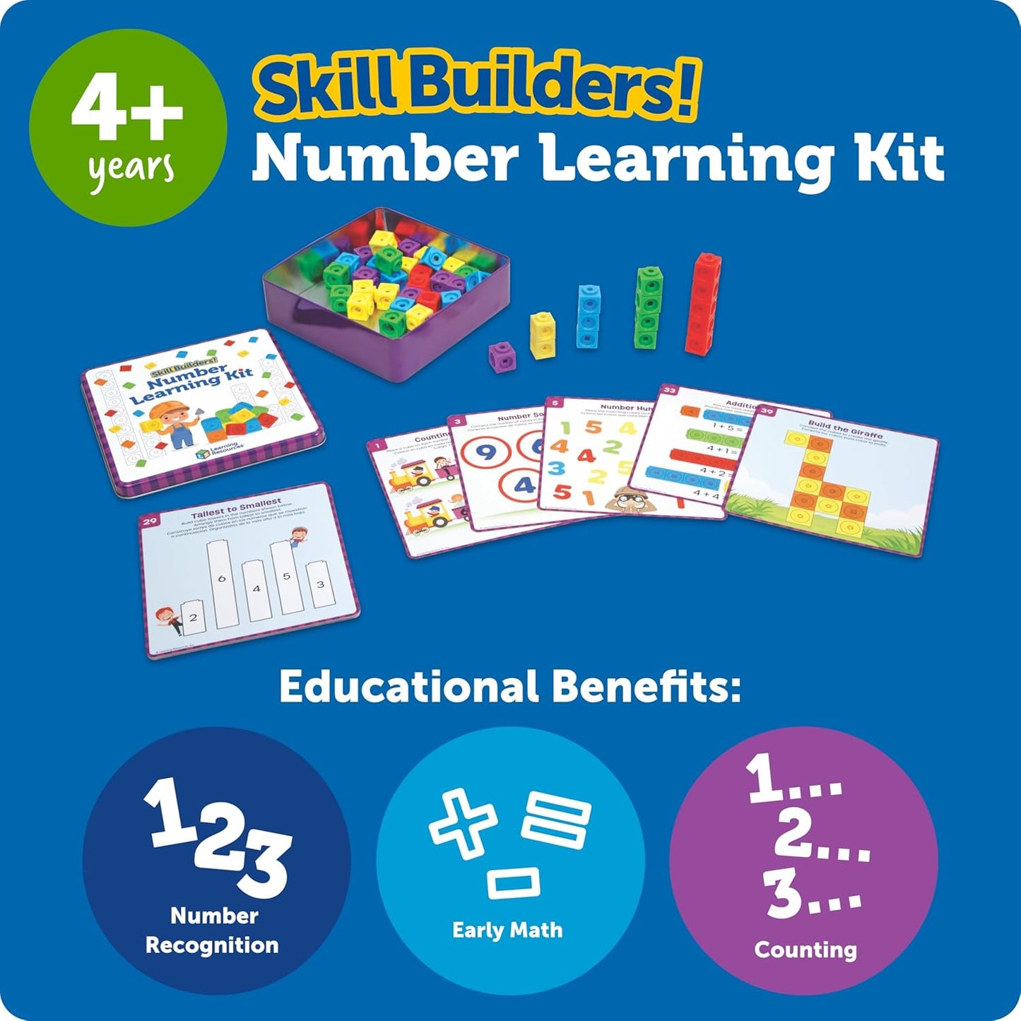 Learning Resources Skill Builders! First Grade Addition and Subtraction - Math Manipulatives, Number Recognition Skills, Classroom Must Haves, Teaching Materials, Back to School Essentials